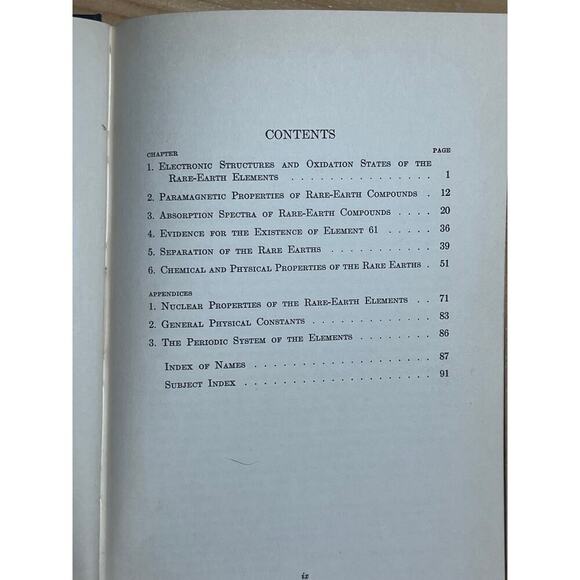 VTG 1950 The Rare Earth Elements & Their compounds Book. Yost. Russell. Wiley &s - Picture 3 of 7